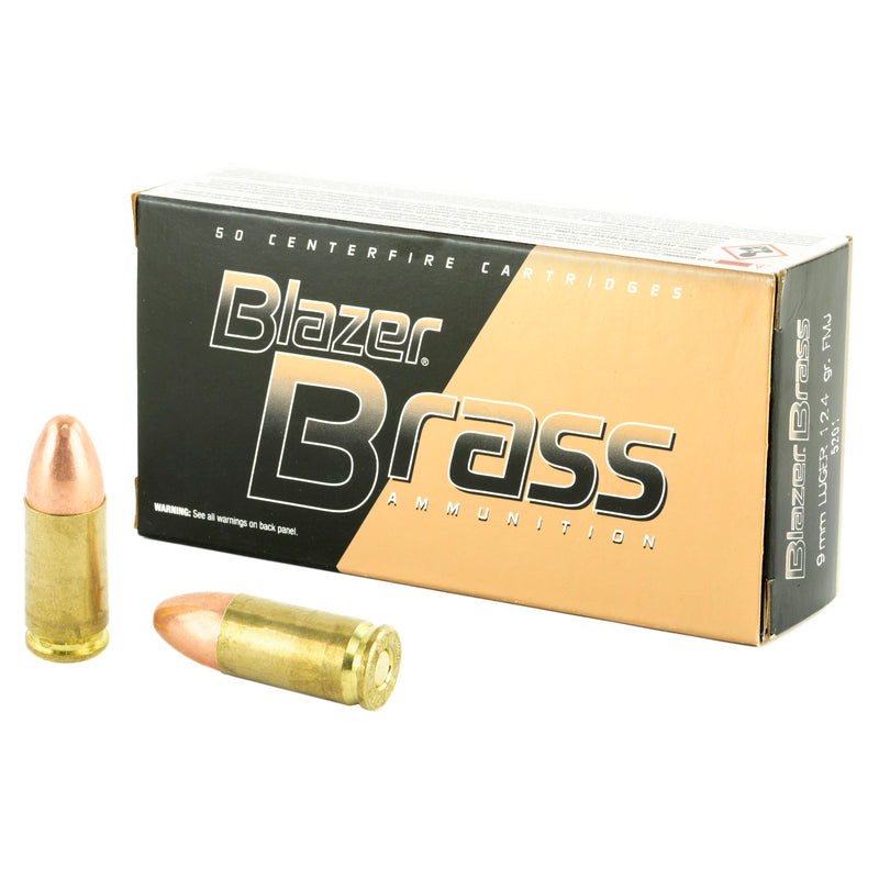 Load image into Gallery viewer, BLAZER BRASS 9MM 124GR FMJ 50/1000
