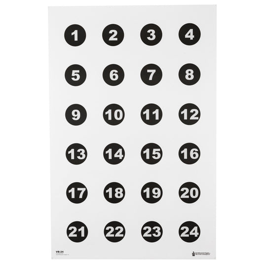 ACTION TGT 24 3 NMBR CIRCLES 100PK - ACTVB-24-100 - Marksmans Corner