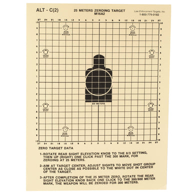 ACTION TGT 25 METERS DOD M16A2 100PK - ACTALTC2-100 - Marksmans Corner