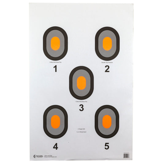 ACTION TGT ORG CENTER 5 BLSEYE 100PK - ACT530-OC-100 - Marksmans Corner