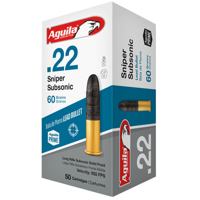 AGUILA 22LR SNIPER SUB 60GR 50/1000 - AGA1B220112 - Marksmans Corner