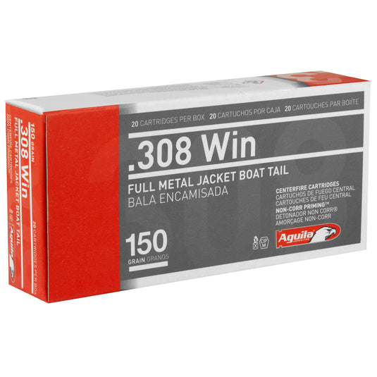 AGUILA 308WIN 150GR FMJBT 20/500 - AGA1E308110 - Marksmans Corner