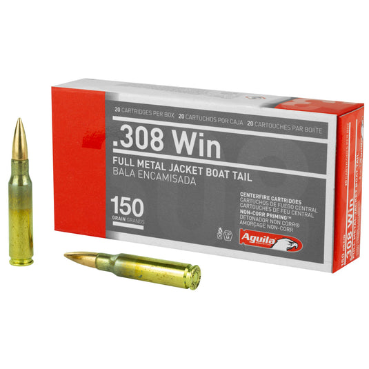 AGUILA 308WIN 150GR FMJBT 20/500 - AGA1E308110 - Marksmans Corner