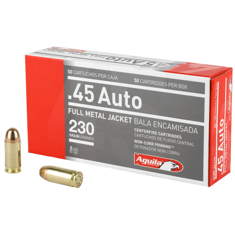 Load image into Gallery viewer, AGUILA 45ACP 230GR FMJ 50/1000 - AGA1E452110 - Marksmans Corner
