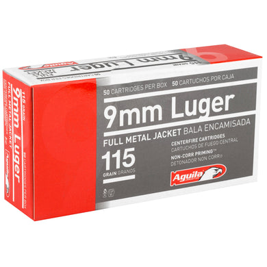 AGUILA 9MM 115GR FMJ 50/1000 - AGA1E097704 - Marksmans Corner