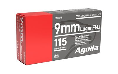 Load image into Gallery viewer, AGUILA 9MM 115GR FMJ 50/1000 - AGA1E097704-N - Marksmans Corner
