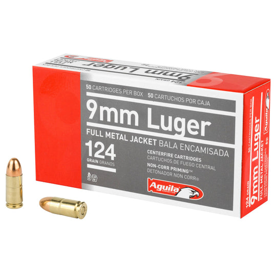 AGUILA 9MM 124GR FMJ 50/1000 - AGA1E092110 - Marksmans Corner