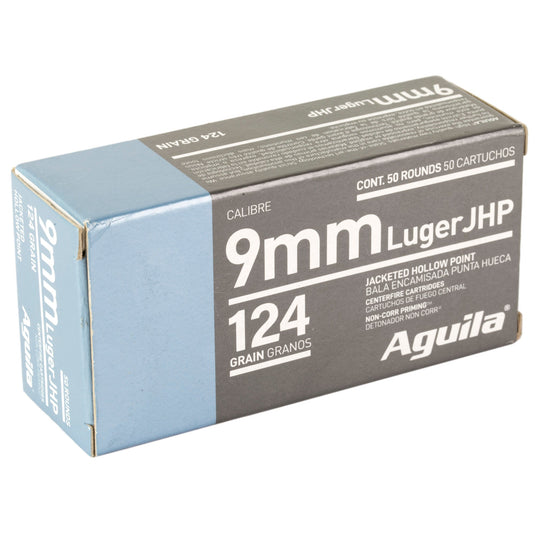 AGUILA 9MM 124GR JHP 50/500 - AGA1E092125 - Marksmans Corner