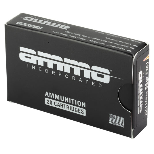 AMMO INC 223REM M193 55GR 20/500 - AMI223055FMJ - Marksmans Corner