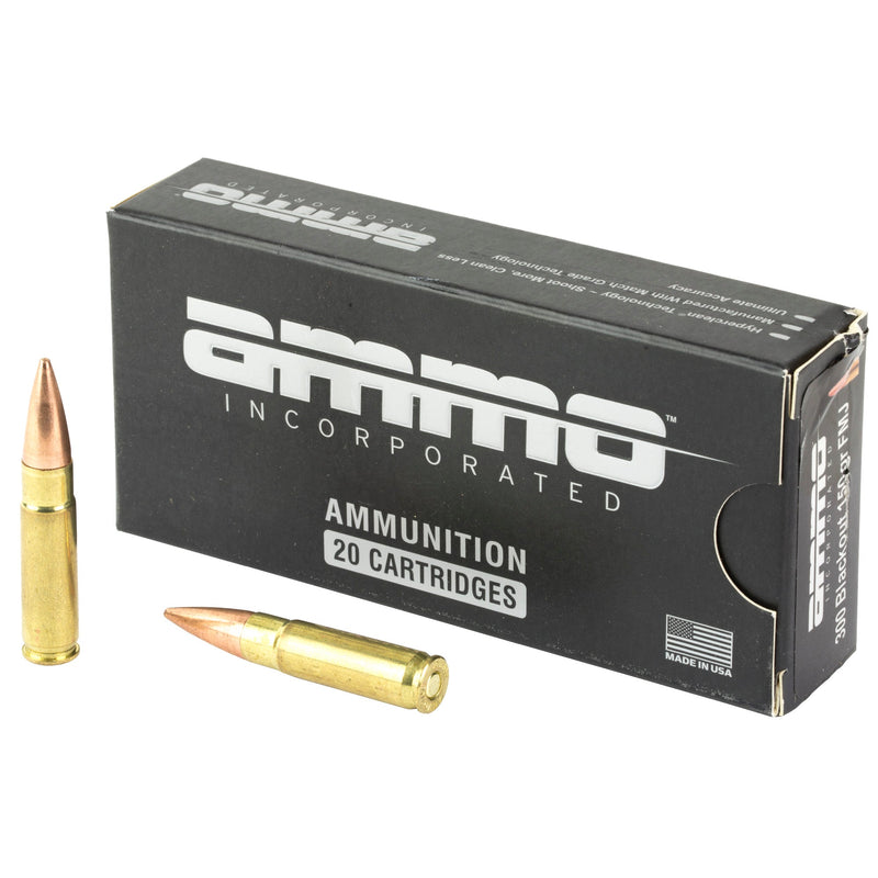 Load image into Gallery viewer, AMMO INC 300BLK 150GR FMJ 20/500 - AMI300B150FMJ-A20 - Marksmans Corner
