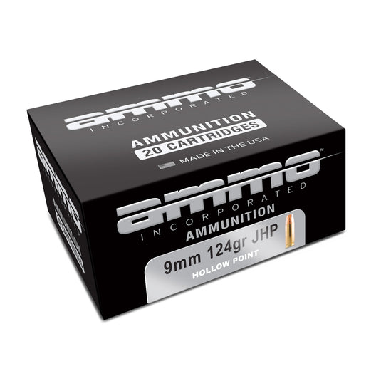 AMMO INC 9MM 124GR XTP JHP 20/200 - AMI9124JHP - Marksmans Corner