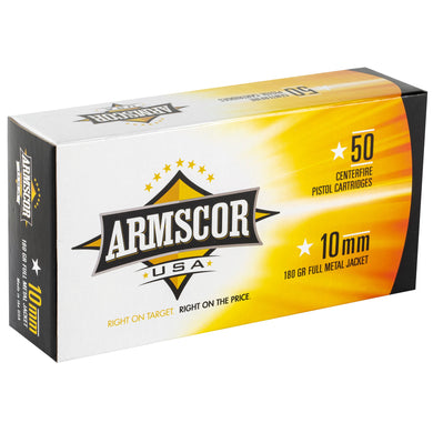 ARMSCOR 10MM 180GR FMJ 50/1000 - ARMFAC10-2N - Marksmans Corner