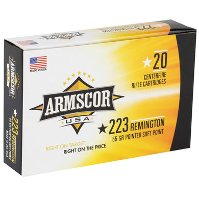 ARMSCOR 223REM 55GR PSP 20/1000 - ARMAC223-2N - Marksmans Corner