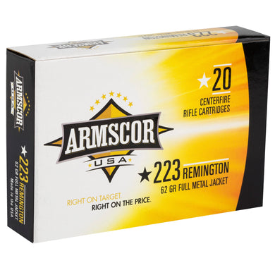 ARMSCOR 223REM 62GR FMJ 20/1000 - ARMFAC223-8N - Marksmans Corner