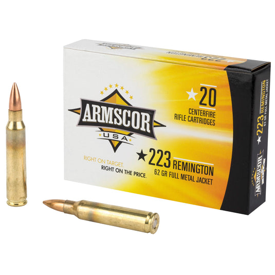 ARMSCOR 223REM 62GR FMJ 20/1000 - ARMFAC223-8N - Marksmans Corner