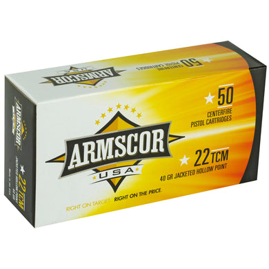 ARMSCOR 22TCM 40GR JHP 50/1000 - ARMFAC22TCM-1N - Marksmans Corner