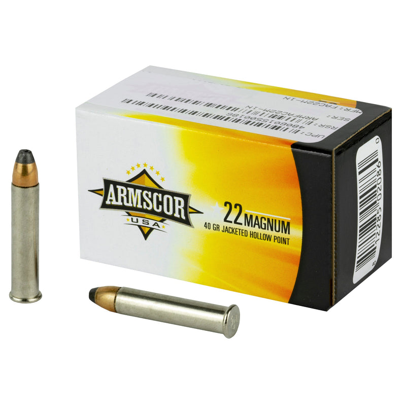 Load image into Gallery viewer, ARMSCOR 22WMR 40GR JHP 50/2000 - ARMFAC22M-1N - Marksmans Corner
