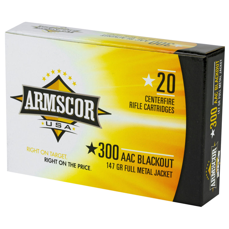 Load image into Gallery viewer, ARMSCOR 300BLK 147GR FMJ 20/200 - ARMFAC300AAC-1N - Marksmans Corner
