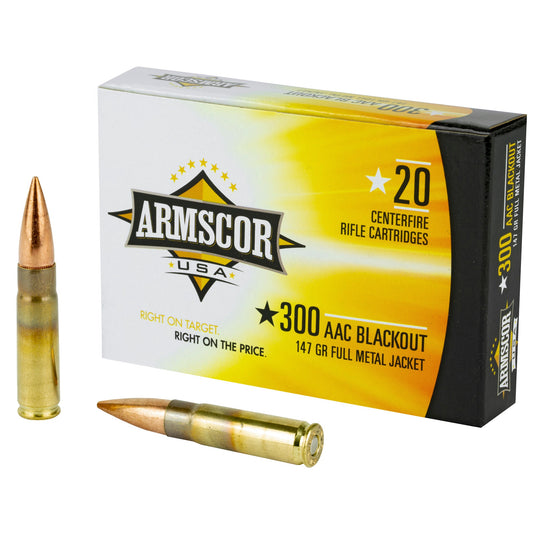 ARMSCOR 300BLK 147GR FMJ 20/200 - ARMFAC300AAC-1N - Marksmans Corner