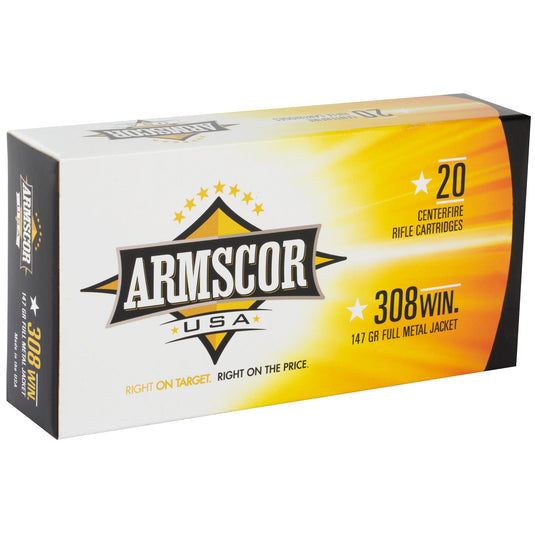 ARMSCOR 308WIN 147GR FMJ 20/200 - ARMFAC308-1N - Marksmans Corner