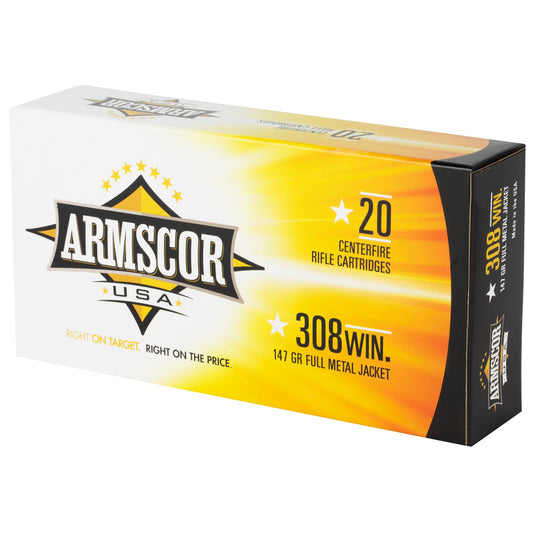 ARMSCOR 308WIN 147GR FMJ 20/200 - ARMFAC308-1N - Marksmans Corner