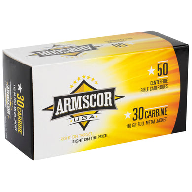 ARMSCOR 30CARB 110GR FMJ 50/1000 - ARMFAC30C-1N - Marksmans Corner