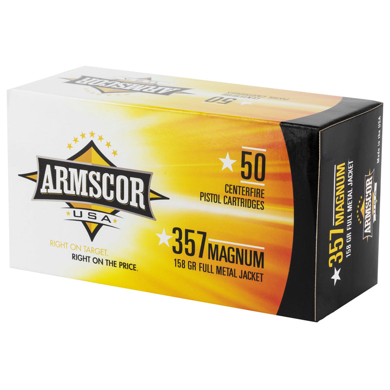 Load image into Gallery viewer, ARMSCOR 357MAG 158GR FMJ 50/1000 - ARMFAC357-6N - Marksmans Corner
