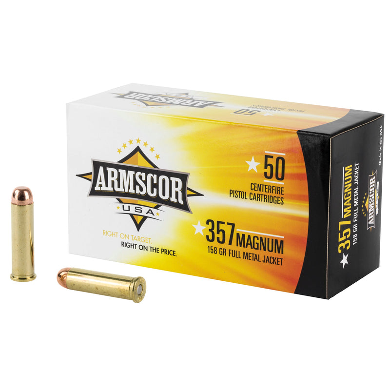 Load image into Gallery viewer, ARMSCOR 357MAG 158GR FMJ 50/1000 - ARMFAC357-6N - Marksmans Corner
