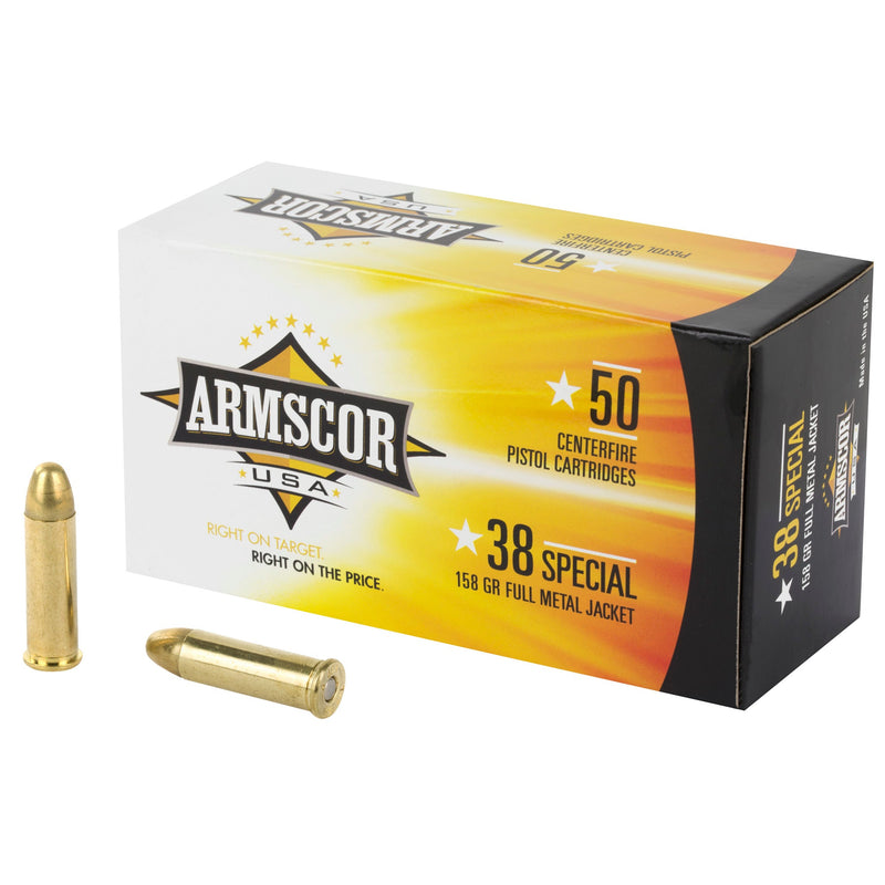 Load image into Gallery viewer, ARMSCOR 38SPL 158GR FMJ 50/1000 - ARMFAC38-17N - Marksmans Corner
