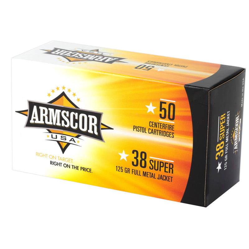 Load image into Gallery viewer, ARMSCOR 38SUPER 125GR FMJ 50/1000 - ARMFAC38SUPER-1N - Marksmans Corner
