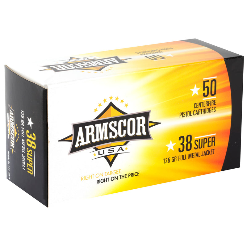 Load image into Gallery viewer, ARMSCOR 38SUPER 125GR FMJ 50/1000 - ARMFAC38SUPER-1N - Marksmans Corner
