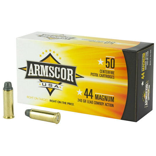 ARMSCOR 44MAG 240GR SWC 50/400 - ARMFAC44M-1N - Marksmans Corner