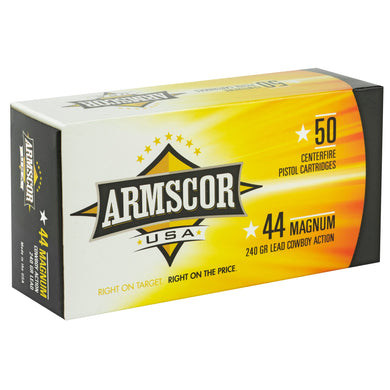 ARMSCOR 44MAG 240GR SWC 50/400 - ARMFAC44M-1N - Marksmans Corner