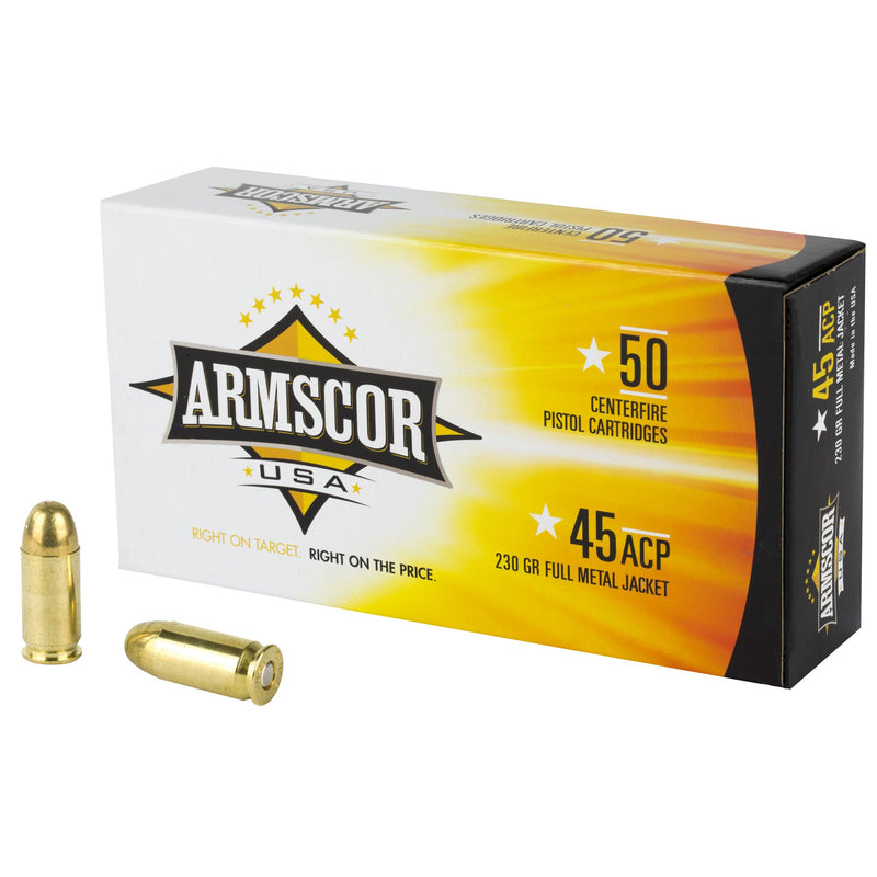 Load image into Gallery viewer, ARMSCOR 45ACP 230GR FMJ 50/1000 - ARMFAC45-12N - Marksmans Corner
