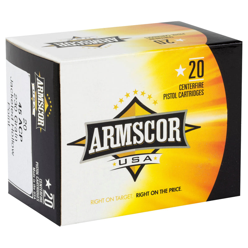 Load image into Gallery viewer, ARMSCOR 45ACP 230GR JHP 20/500 - ARMAC45A-10N - Marksmans Corner
