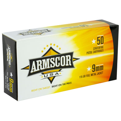 ARMSCOR 9MM 115GR FMJ 50/1000 - ARMFAC9-2N - Marksmans Corner