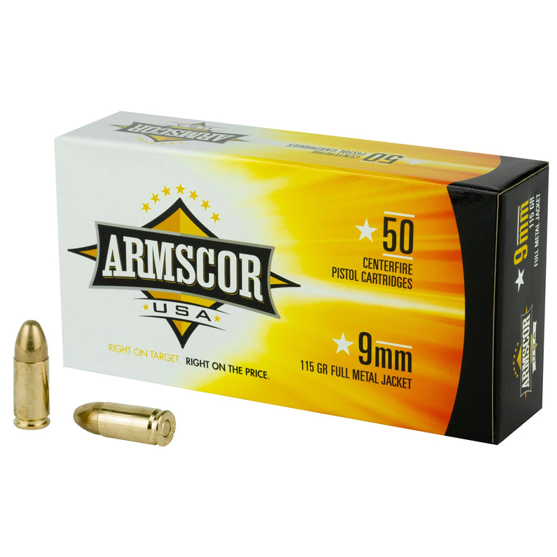 Load image into Gallery viewer, ARMSCOR 9MM 115GR FMJ 50/1000 - ARMFAC9-2N - Marksmans Corner
