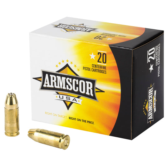 ARMSCOR 9MM 124GR JHP 20/500 - ARMAC9-7N - Marksmans Corner