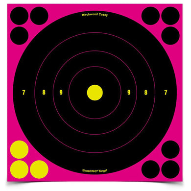 B/C SHT-N-C BULLSEYE TGT PINK 6-8 - BC34808 - Marksmans Corner