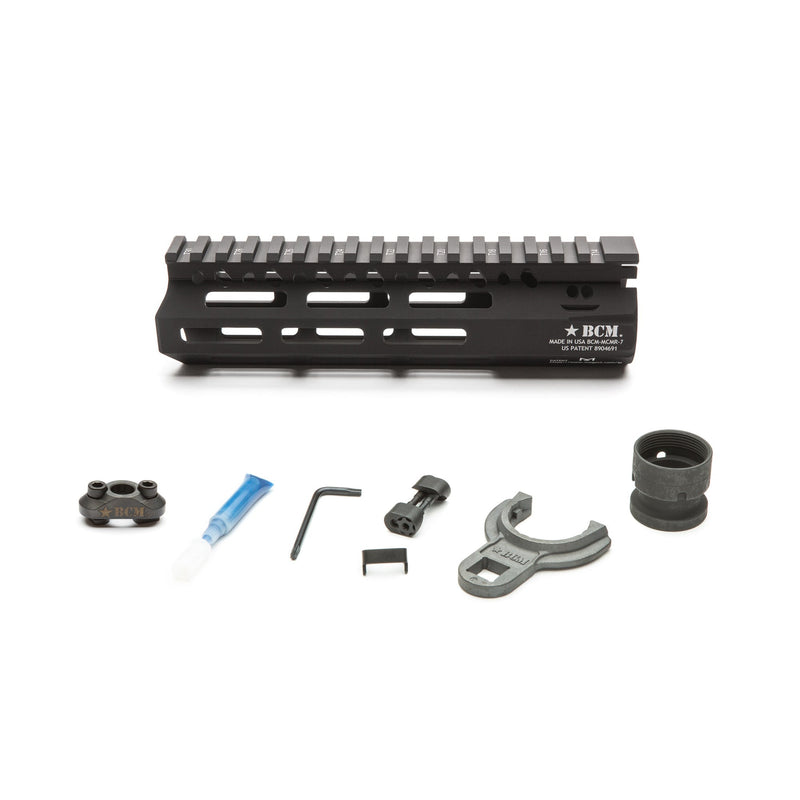 Load image into Gallery viewer, BCM GUNFTR MCMR RAIL 556 7 BLK MLOK - BCM-MCMR-7-556-BLK - Marksmans Corner
