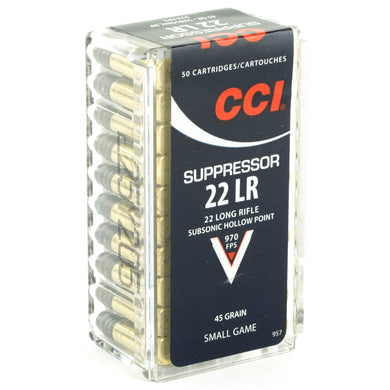 CCI 22LR SUPPRESSOR 45GR HP 50/5000 - CCI957 - Marksmans Corner