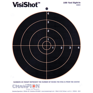 CHAMPION VISISHOT 8 BULLSEYE 10PK - OUT45802 - Marksmans Corner