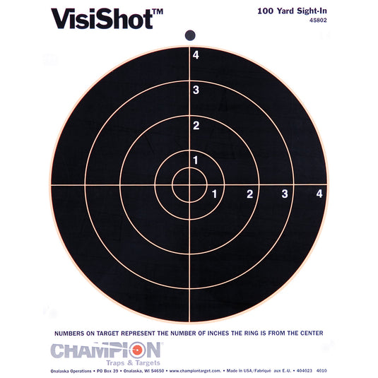 CHAMPION VISISHOT 8 BULLSEYE 10PK - OUT45802 - Marksmans Corner