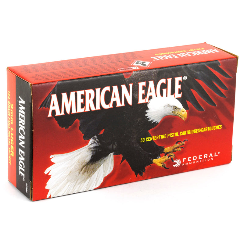 Load image into Gallery viewer, FED AM EAGLE 9MM 124GR FMJ 50/1000 - FEAE9APBX - Marksmans Corner
