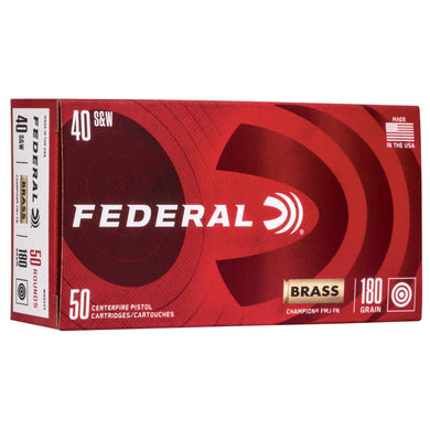 FED CHAMP 40S&W 180GR FMJ BRSS 50/1 - FEWM5223 - Marksmans Corner