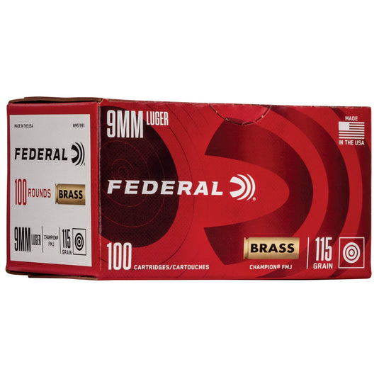 FED CHAMP 9MM 115GR FMJ 100/500 - FEWM51991 - Marksmans Corner