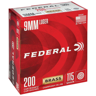 FED CHAMP 9MM 115GR FMJ 200/1000 - FEWM51992 - Marksmans Corner