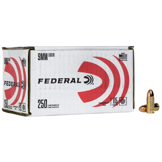 FED CHAMP 9MM 115GR FMJ 250/1000 - FEC9115A250 - Marksmans Corner