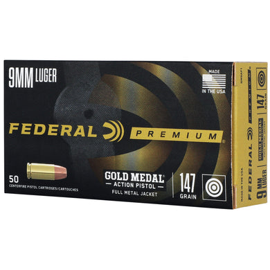 FED GLD MDL ACT 9MM 147GR FMJ 50/500 - FEGM9AP1 - Marksmans Corner