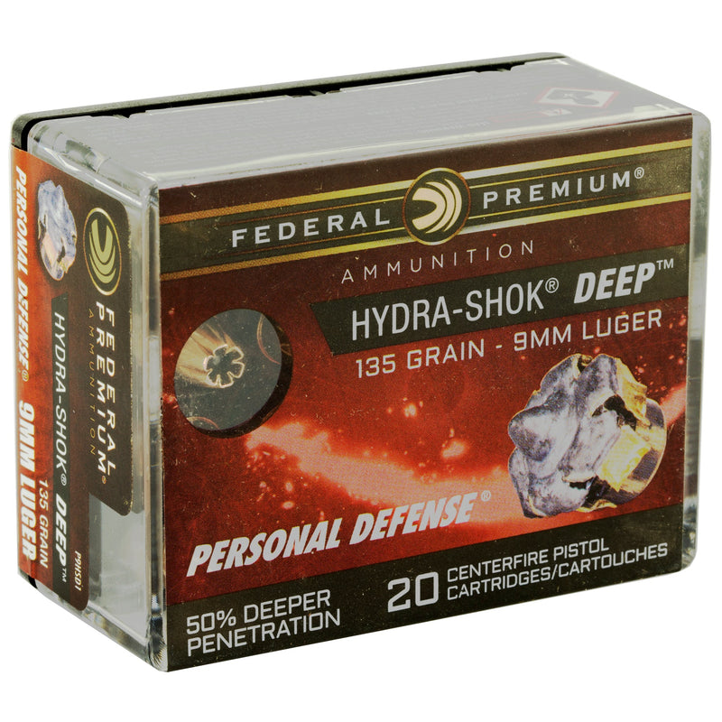 Load image into Gallery viewer, FED HYDRA-SHOK DEEP 9MM 135GR HP 20/ - FEP9HSD1 - Marksmans Corner
